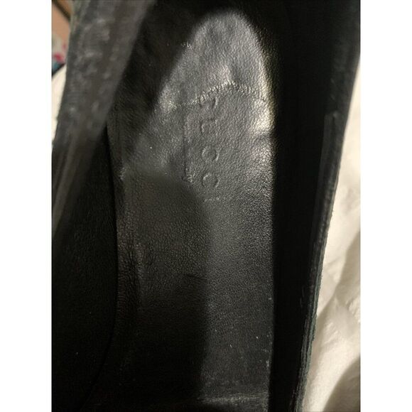 Gucci Authentic Solid Black Canvas Round Toe Ballet Flats 5 - Picture 8 of 10